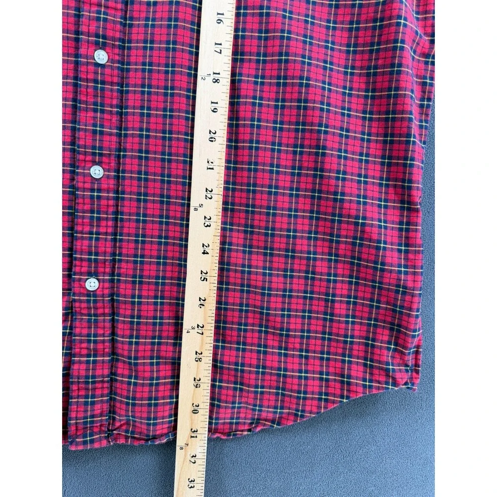 Polo Ralph Lauren Mens XL Classic Fit Red Plaid Button Down Shirt Long Sleeve